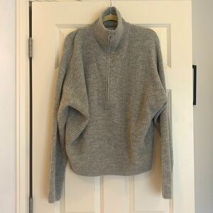 & Other Stories Wool-Blend Quarter-Zip Sweater NWT